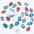 thumbnail image 6 of 36 Pcs Faceted Teardrop Glass Beads 6 Colors 16.5x28mm Teardrop Crystal Glass Beads Top Drilled Drop Spacer Beads for DIY Craft Necklace Bracelet Earring Jewelry Making Hole: 1.6mm, 6 of 8