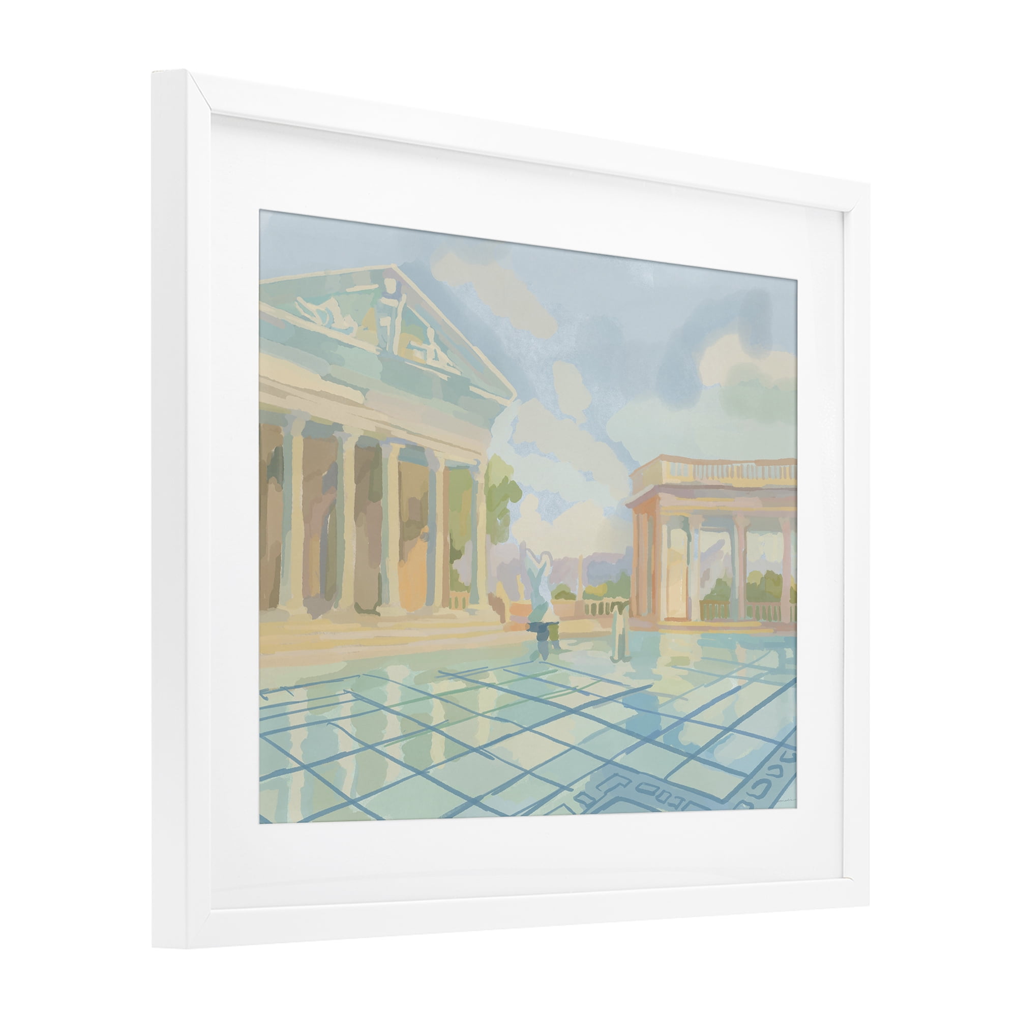 Stupell Industries Sam Simeon Architecture White Framed Print Under Glass, design by Amelia Noyes