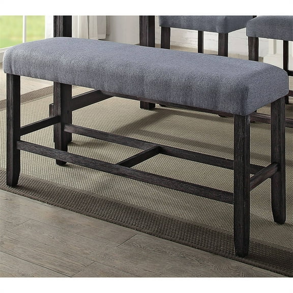 Knubmt Modern Wood Frame Padded Seat Counter Height Bench for Living Room, Dining Room