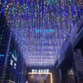 thumbnail image 5 of Guirnalda de luces LED para cortina, de 4 a 30 m, resistente al agua, conectable, con luces parpadeantes, para exteriores, con forma de carámbano, para decoración de aleros, 5 of 5