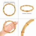 thumbnail image 4 of 8Pcs Wooden Round Bamboo Bag Handle Replacements Handmade Bag Purse Making Handles for Handbag Crafting, 4 of 8