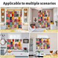 thumbnail image 6 of Spring Floral Kitchen Curtains 84 Inch Length, Vintage Plaid Summer Botanical Colorful Grommet Top Bedroom Living Room Curtains, Light Filtering Cafe Curtain Drapes 2 Panels Set 84''x84'', 6 of 9