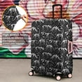 thumbnail image 4 of Black Cartoon Dinosaurs Fossils Pattern Luggage Cover Fashion Suitcase Cover Baggage Covers Fit 25-28 Inch Luggage (Go Travel), 4 of 5
