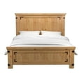 thumbnail image 4 of FOA Sesco 3pc Brown Elm Wood Bedroom Set - Queen + Nightstand + Chest, 4 of 13