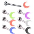 thumbnail image 2 of nipocaio 6pcs Acrylic Moon Tongue Nail Body Piercing Jewelry, 2 of 5