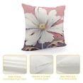 thumbnail image 4 of Creowell Flowers Pillow Cushion Covers Short Plush Square Design for Sofa Couch Bedroom Car Chair Home Decor 1PC 24x24in, 4 of 5