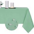 thumbnail image 1 of LAICAIW Nappe Rectangulaire 210 G/m2 - Nappe en Microfibre Imperméable Robuste, Housse de Table Décorative pour Usage Extérieur et Intérieur (Vert Menthe, 60 x 60 Pouces), 1 of 7