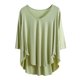 thumbnail image 2 of Blusa de pijama de manga larga para mujer, cuello en V, mangas 3/4, suelta, color liso, para estar en casa, blusa de pijama, blusa modal para mujer, 2 of 6