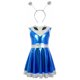 thumbnail image 1 of Vestido de cuello redondo y manga corta para niña, vestido de extraterrestre, vestido de chica espacial, vestido de baile metálico, diadema, vestidos de astronauta espacial, disfraz de carnaval, vesti, 1 of 4