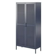 Novogratz Channing Tall 2 Door Storage Metal Locker, Navy