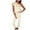 Beige, variant on aidice Summer Romper for Women Dressy off Shoulder Ruffle Fitting Split Side Belt Casual Pants Jumpsuits
