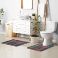 thumbnail image 6 of Yayeee Bath Rug for Bathroom Floor Non Slip Rectangle Fluffy Soft Absorbent Mat, 16"x24", Warm Tartan Mosaic, 6 of 7