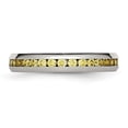 thumbnail image 3 of Chisel Stainless Steel Polished 4mm November Yellow CZ Ring, 3 of 7
