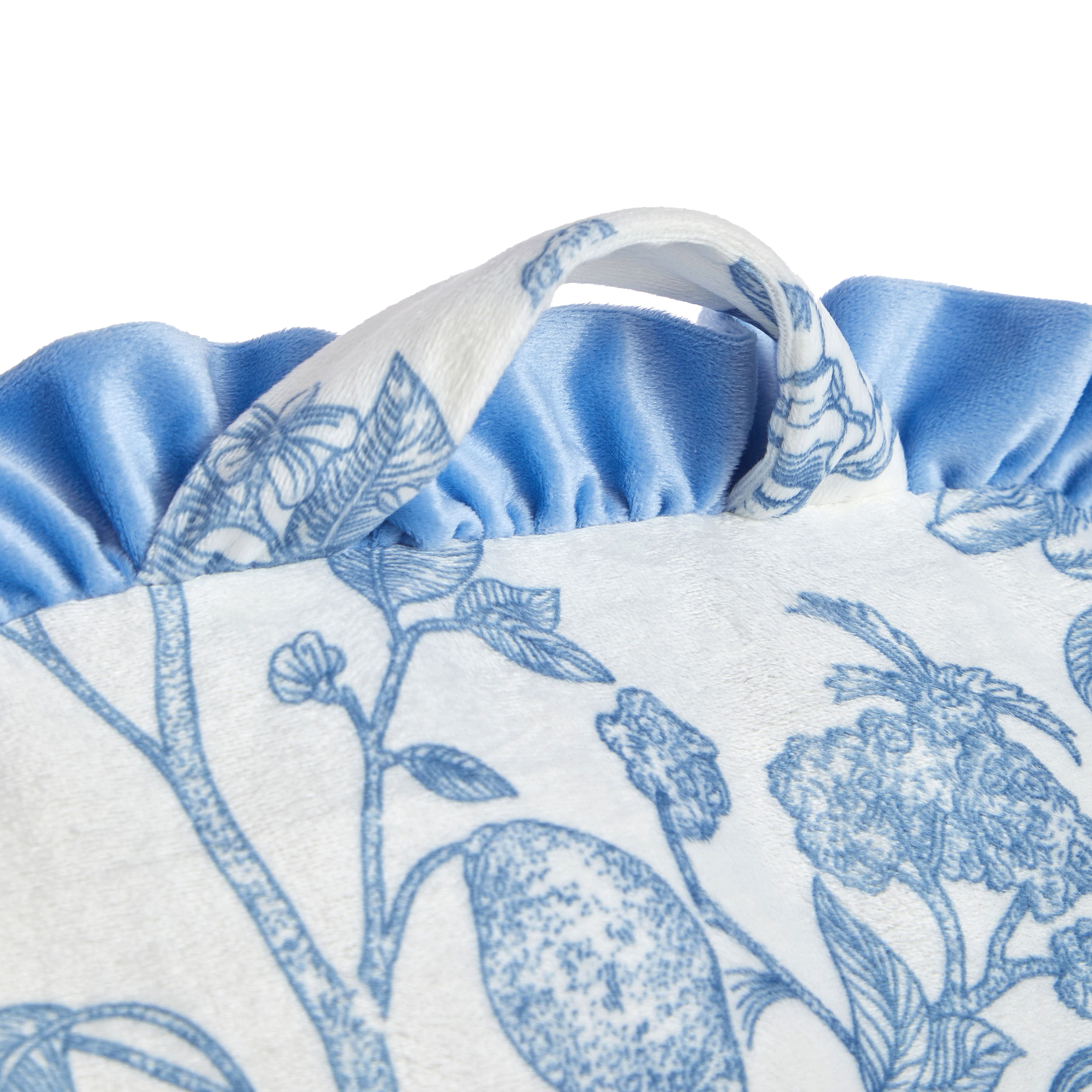 Urban Shop Petals & Pearls 35"x 22" Blue Floral Backrest Pillow