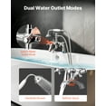 thumbnail image 4 of VEVOR Clawfoot Tub Faucet, Deck Mount Bathtub Faucets with Handheld Shower, Vintage Polished Chrome Clawfoot Tub Filler Faucet Shower Kit with 360° Rotation Spout & 59-inch Long Hose for Bathtubs, 4 of 9