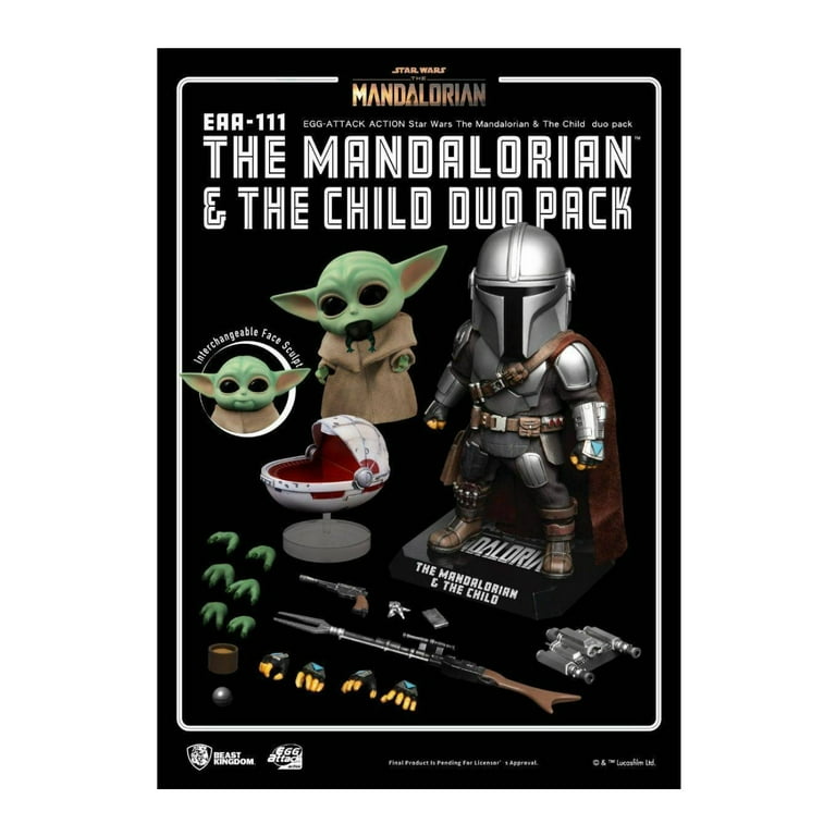 Beast Kingdom The Mandalorian & Grogu (The Child) Duo Pack - 6" Articulated Action Figures