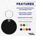 thumbnail image 2 of Round Soft Key Tags Set of 10, Bulk Pack - Perfect for Tradeshows, Party Favors, Events - Black, 2 of 5