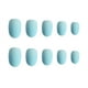 thumbnail image 1 of Qarigey 24 piezas de prensa mate de cabeza redonda pequeña en las uñas DIY uñas acrílicas artificiales Juegos de manicura 14azul, 1 of 4