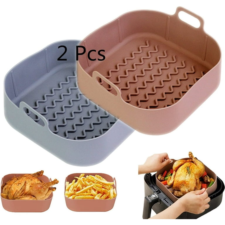 Air Fryer Liner, 10 Inch Reusable Silicone Air Fryer Pot,Non-Stick