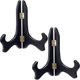 thumbnail image 1 of 2 Packs Black Wooden Display Stand Plate Holder Easels (8 Inch), 1 of 5