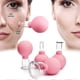 thumbnail image 1 of 4 Pieces Glass Facial Cupping Set Rubber Massage Therapy Cups Silicone Vacuum Suction For Face Leg Arm Back Shoulder And Pain Blue, 1 of 5