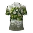 thumbnail image 2 of Daiia Nature Hand Daisies Art Pattern Men’s Polo Shirts,Solid Deck Shirt,Classic Fit, Breathable Cotton Polo for Casual and Sport Wear-X-Large, 2 of 7