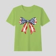thumbnail image 2 of Maean Girls Shirts Independence Day Printed Short Sleeve Crew Neck Cute Bow Graphic Tshirts 3-15 Years, 2 of 4