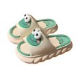 thumbnail image 2 of Zapatillas de casa con plataforma gruesa 2024, zapatillas de lino para mujer, zapatos de interior para primavera y verano, zapatillas antideslizantes con dibujos de animales para mujer para exteriores, 2 of 6