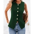 thumbnail image 7 of BTFBM Summer Sleeveless Blazer Vest For Women Dressy Button Down Round Neck Business Casual Outfits Work Suit Vests Tops, 7 of 7
