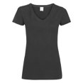 thumbnail image 1 of Womens Value Fitted V-Neck Short Sleeve Casual T-Shirt, 1 of 2