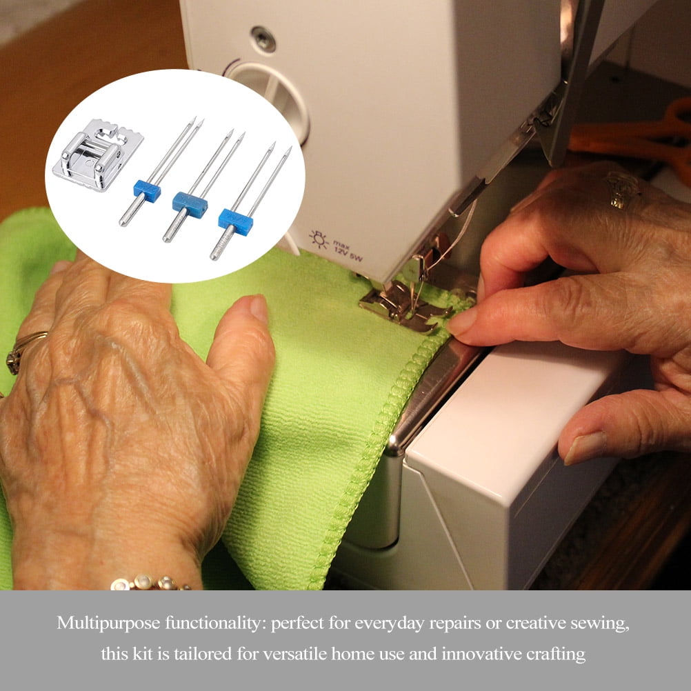 OUNONA 1Set Universal Sewing Machine Presser Foot with Double Needle for Smooth Fabric Control and Durable Stitching