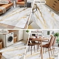 thumbnail image 6 of 2.7x5 Washable Area Rug, Gray Gold Marble Non-Slip Rectangle Rug for Bedroom Bedside, Modern Abstract Indoor Floor Mat for Home Decor, 6 of 9