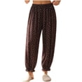 thumbnail image 3 of Women's Polka Pajama Pants Casual Loose Fit Jogger Lounge Pants Lightweight Soft Sleepwear with Pocket, 3 of 6