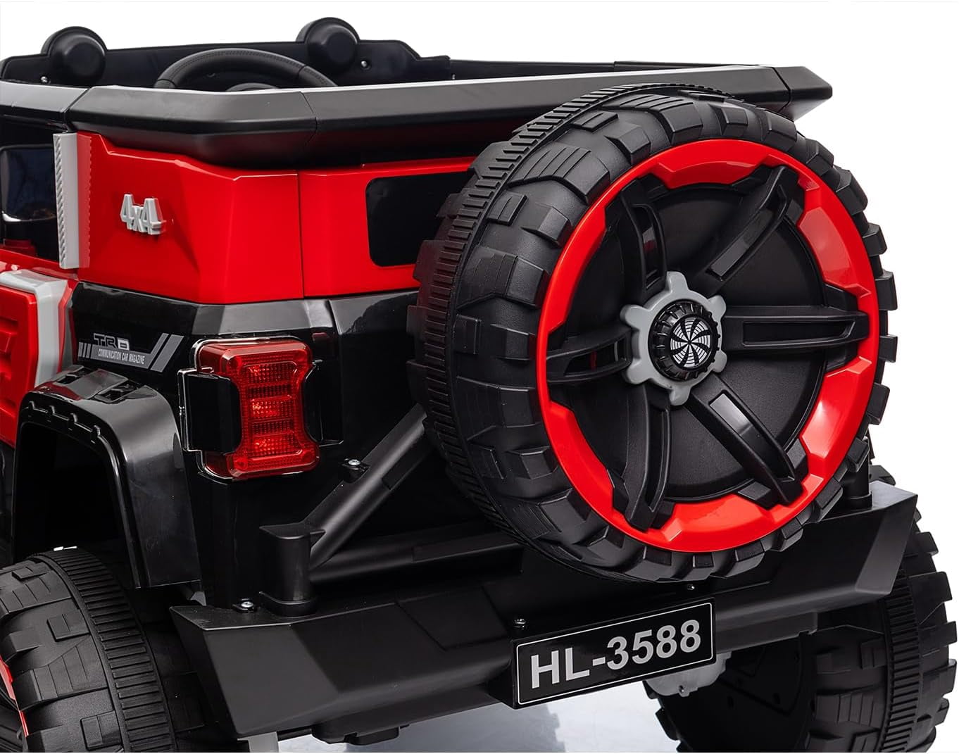 Yesfashion 12V Ride on Car FL-3588 Off-Road Vehicle Ride on Toy 25W*2 4 Wheeler Battery Powered Quad Toy Vehicle with Remote Control /MP3/ Suspension System /LED Lights/Off-Road Tires/etc
