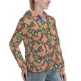 thumbnail image 6 of Fotbe Squirrel And Nuts Pattern Womens Long Sleeve Hoodie, Pullover Hooded Sweatshirt, Kangaroo Pocket Hoodie with Eye-catching Drawstrings-XX-Large, 6 of 7