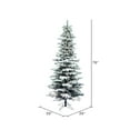 thumbnail image 3 of Vickerman 6.5' Flocked Utica Fir Slim Artificial Christmas Tree, Unlit, 3 of 5