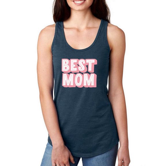 Best Mom Big Letters Racerback Tank Women -Image by Shutterstock, Female Medium