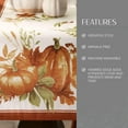 thumbnail image 3 of WWS-Home Fashions Chemin de Table Automne Citrouille Grove, Décoration de Table Saisonnière, 13"x70 Pouces, Multicolore, 3 of 4
