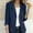 Navy, variant on Ynynloco Women's 100%Cotton 3/4 Sleeve Blazer Business Casual 2 Button Fully-Lined Work Office Suit Jacket Slim Fit with Pockets