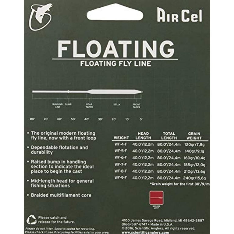 Scientific Anglers Air Cel Floating Fly Line WF 9 F Yellow