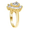 thumbnail image 2 of 14k Yellow Gold, Fancy Estate Style Cocktail Ring Created Color Pear CZ Synthetic Apr Birthstones Size 07.0, 2 of 3