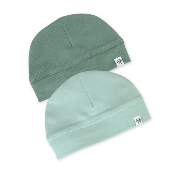 Honest Baby Clothing Baby Boy or Girl Gender Neutral Organic Cotton Caps, 2-Pack