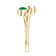 thumbnail image 4 of Rosec Jewels Freshwater Pearl Emerald Toi Et Moi Promise Ring - Ready to Gift with Jewelry Box, 14K Yellow Gold, US 13.00, 4 of 9