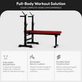thumbnail image 2 of LLLLZASD  Steel Weight Bench w/ Squat Rack in Multiple Colors, 400 lb User Capacity - Foldable Home Gym Equipment for Range of Workouts w/ 6-Position Barbell Holder & Adjustable Seat and Recliner, 2 of 18