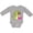 AC-Heather Grey, variant on Inktastic Dragon Cupcake 1st Birthday Boys or Girls Long Sleeve Baby Bodysuit