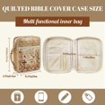 thumbnail image 7 of Pzuqiu Cross Flower Quilted Bible Cover for Women Large Bible Cover Case Water-Resistant Bibles Study Supplies with Tags&Bookmark Church Bag Tote Bags Christian Gifts for Girls, 7 of 7