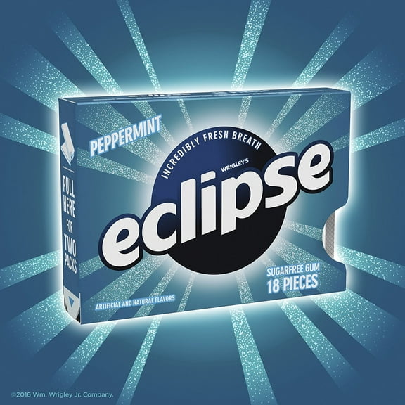 Eclipse Sugarfree Gum Peppermint 18 Pcs Each ( 8 In A Pack )