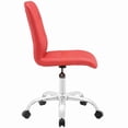 thumbnail image 2 of Hawthorne Collections Modern Faux Leather Mid Back Swivel Chair in Red, 2 of 4