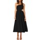 thumbnail image 3 of SAYOO vestidos largos acampanados para mujer 2022, verano sin mangas de un hombro fruncido Color sólido recorte de una pieza SAYOO casual, 3 of 7