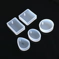 thumbnail image 1 of NUOLUX 5Pcs Silicone Mold Set for Resin Pendant Making Easy to Clean White Durable Shapes, 1 of 5